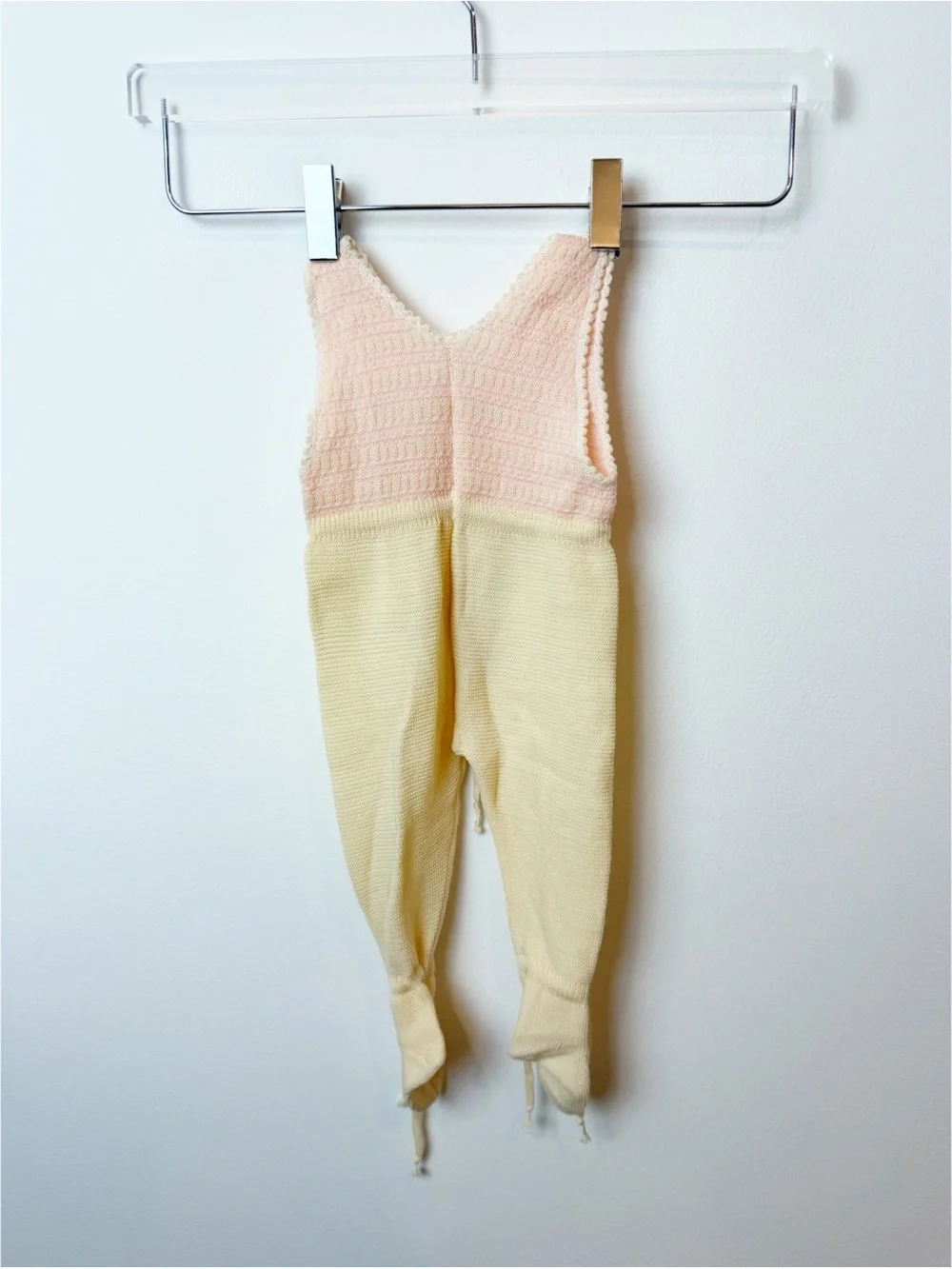 Vintage | French Knit Footed Baby Onesie